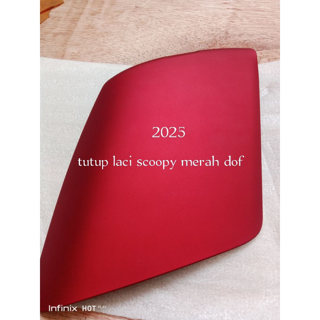 tutup laci scoopy 2025 merah dof ori lospack