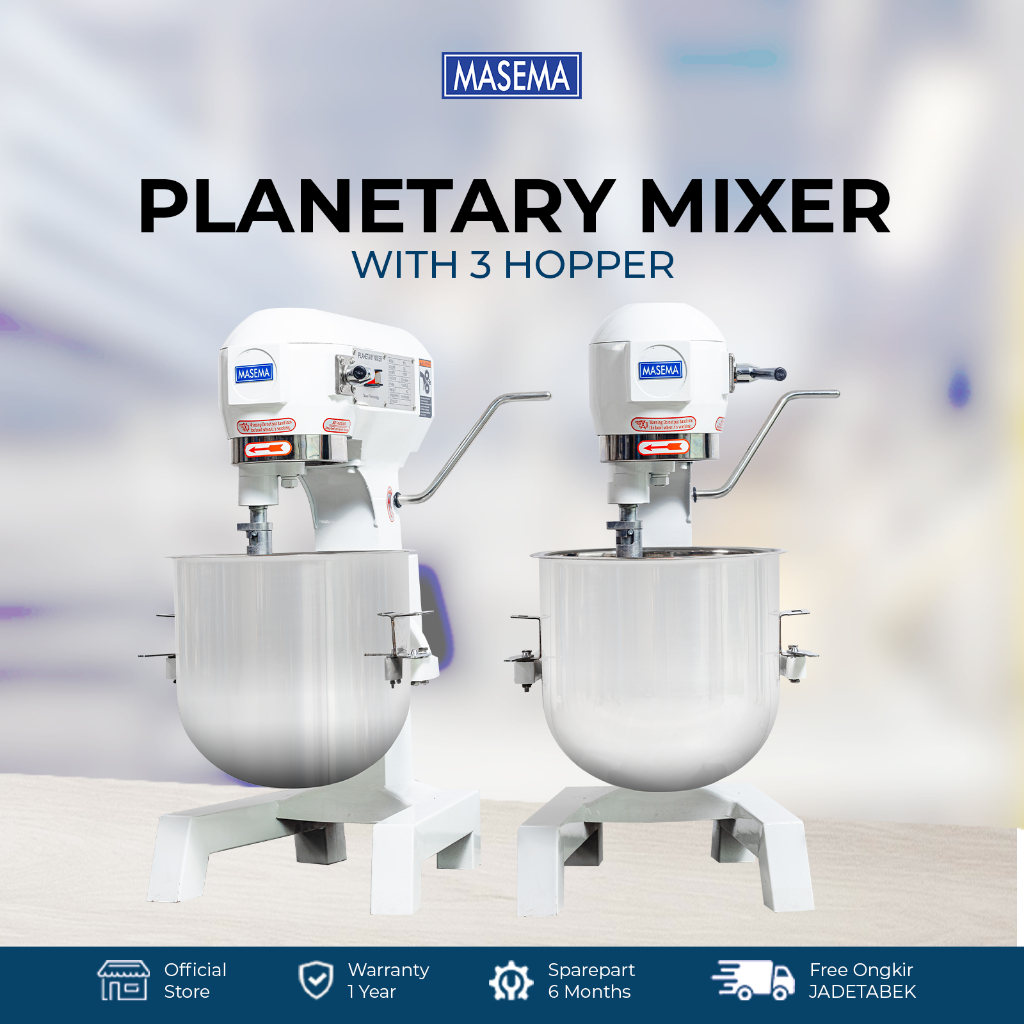 MASEMA PLANETARY MIXER MACHINE - Sertifikasi TKDN / 10-30 Liter / Gear System / Mixer Adonan / Roti