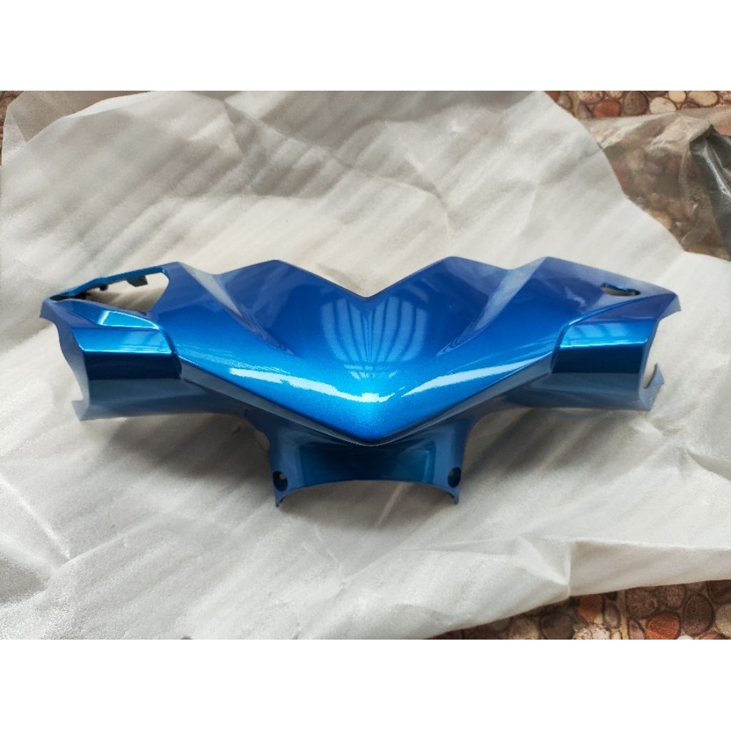 Cover Handle Front Batok Lampu Depan Biru Honda Beat Karbu Original AHM | 53205-KVY-910ABM