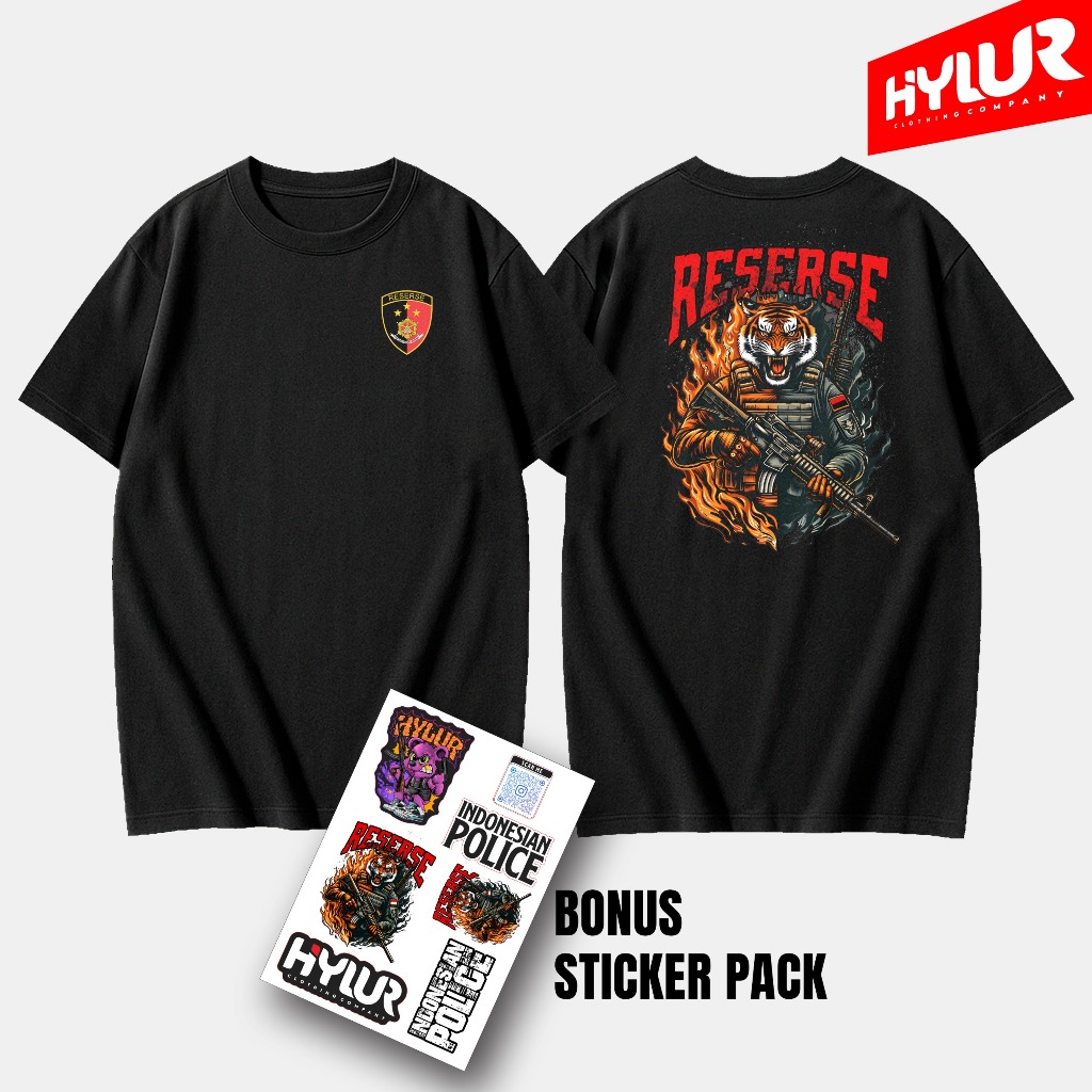 PREMIUM POLICE T-SHIRT RESERSE KAOS DAN KAOS BERKERAH