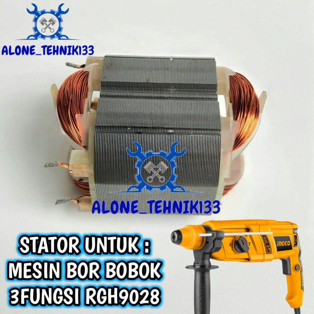 STATOR MESIN BOR ROTARY HAMMER INGCO RGH9028 BANTALAN UNTUK MESIN BOR ROTARY HAMMER INGCO RGH9028 RG