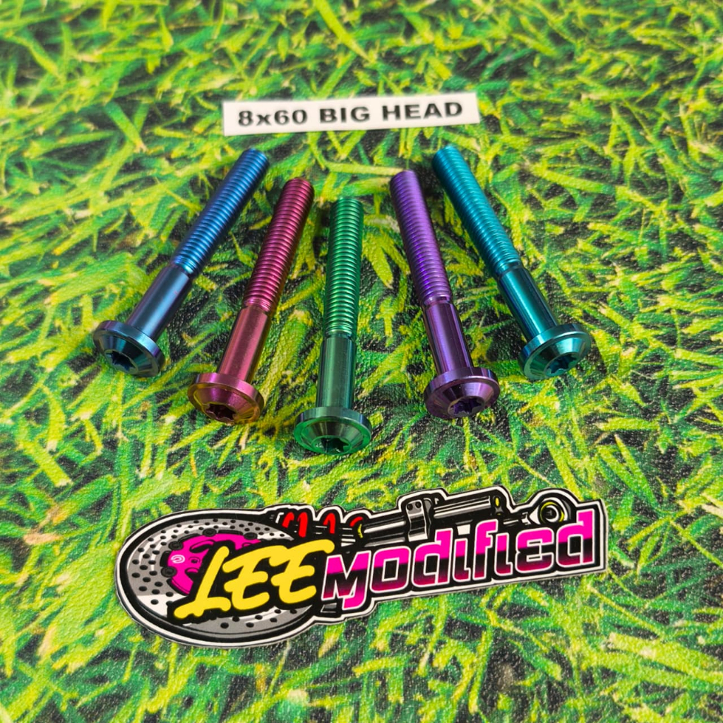 Baut Probolt Titanium M8x60 Bighead Drat 12 Panjang 6cm / baut titanium m8x60 bighead titanium