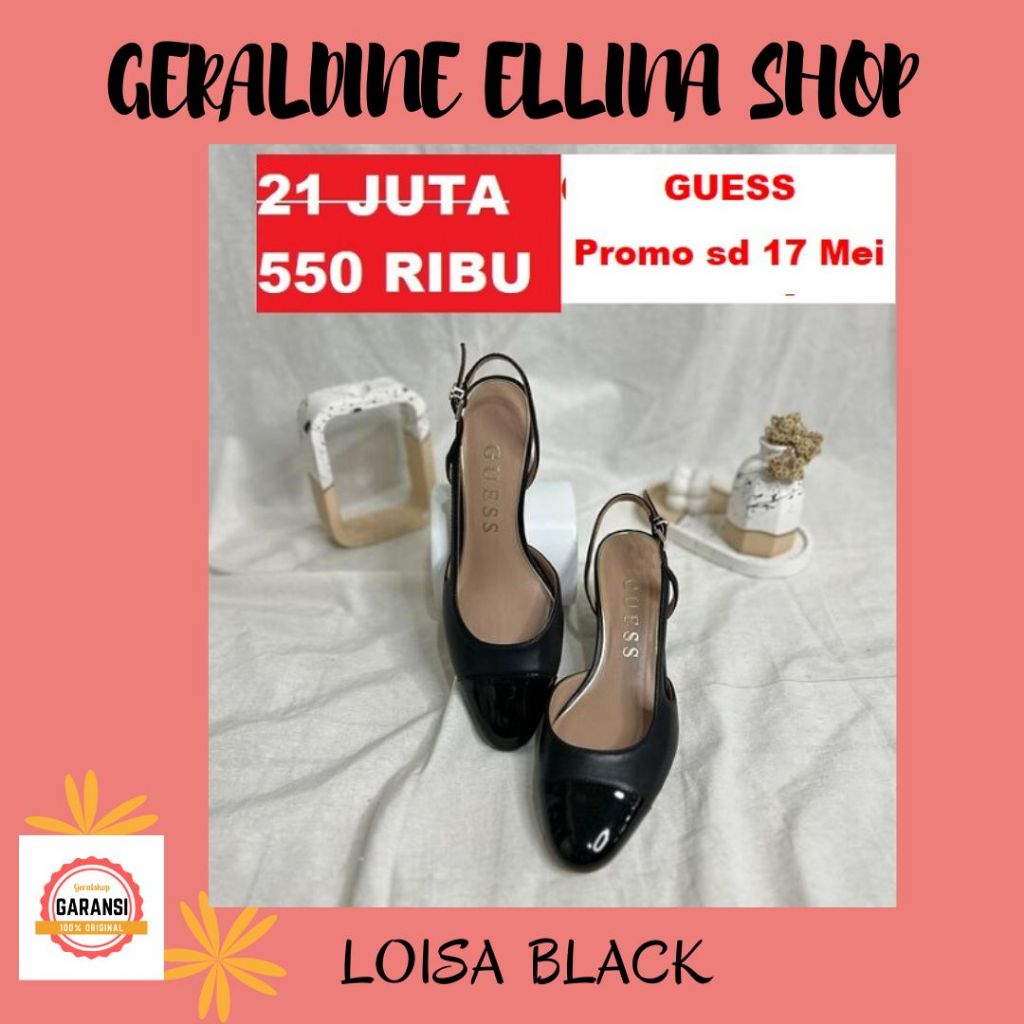 GUESS Sandal Hak Tinggi Wanita LOISA Heels ORIGINAL