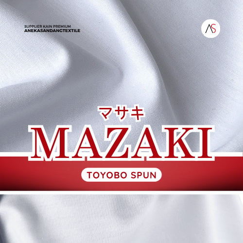 Aneka Sandang Textile Kain Mazaki Toyobo Spun Premium atau Kain Thobe Polosan Putih - Per 0,5 yard /