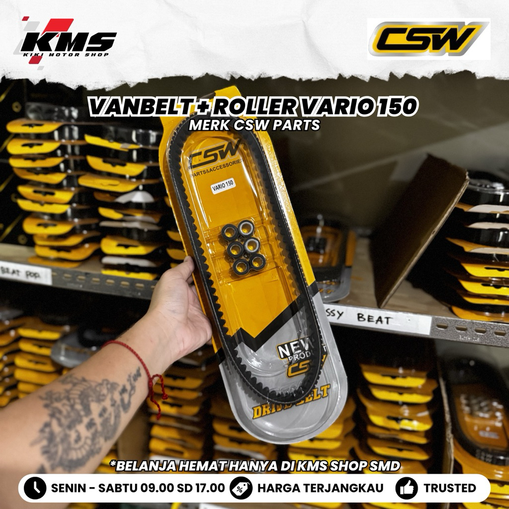 CSW PARTS Vanbelt set komplit motor vario 150