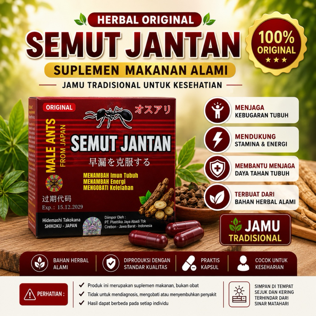 Semut Jantan Herbal Tradisional Suplemen Kesehatan Kebugaran Tubuh Daya Tahan Tubuh