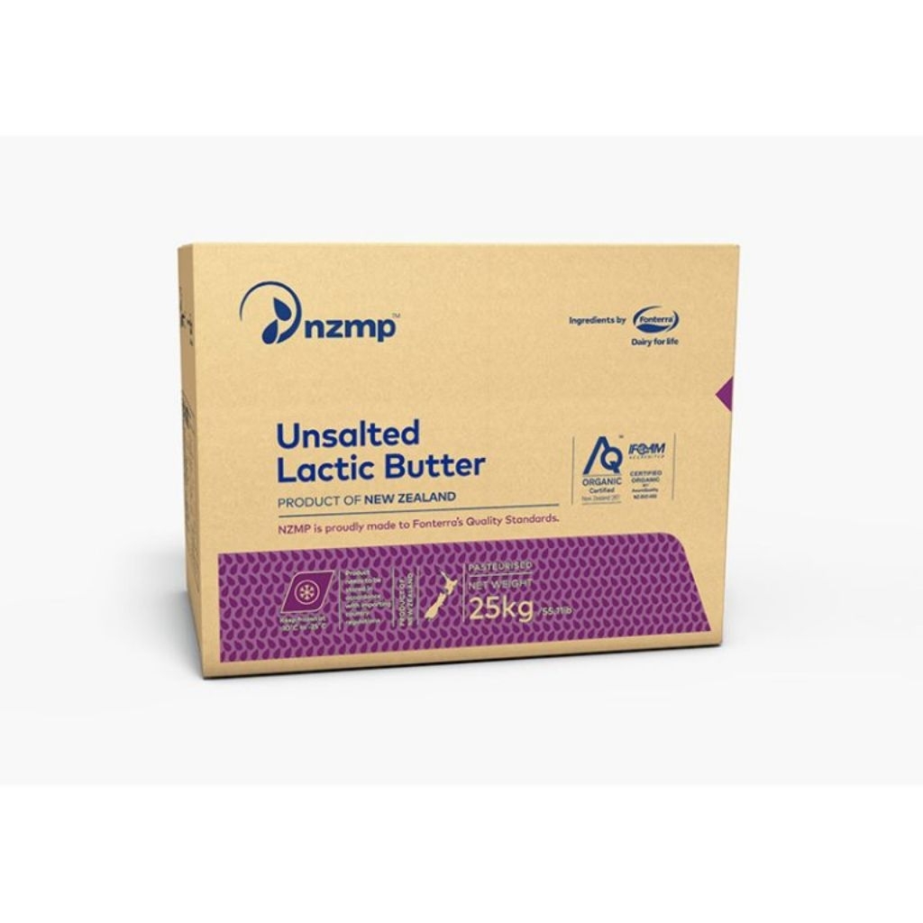 NZMP UNSALTED BUTTER LACTIC 25KG (KARTON)