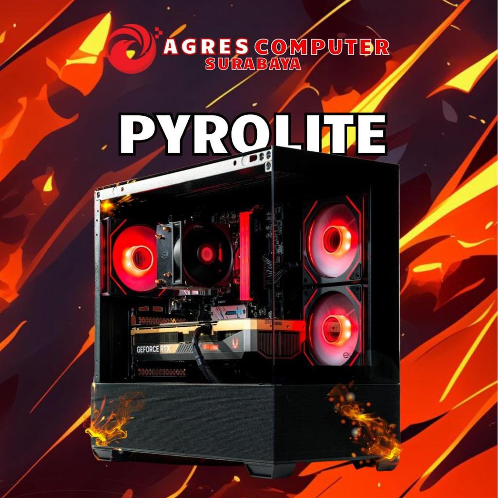 AGRES PYROLITE PC RYZEN 5 7500F RTX 5060 8GB/ 32GB 1TB - RAKITAN PC GAMING