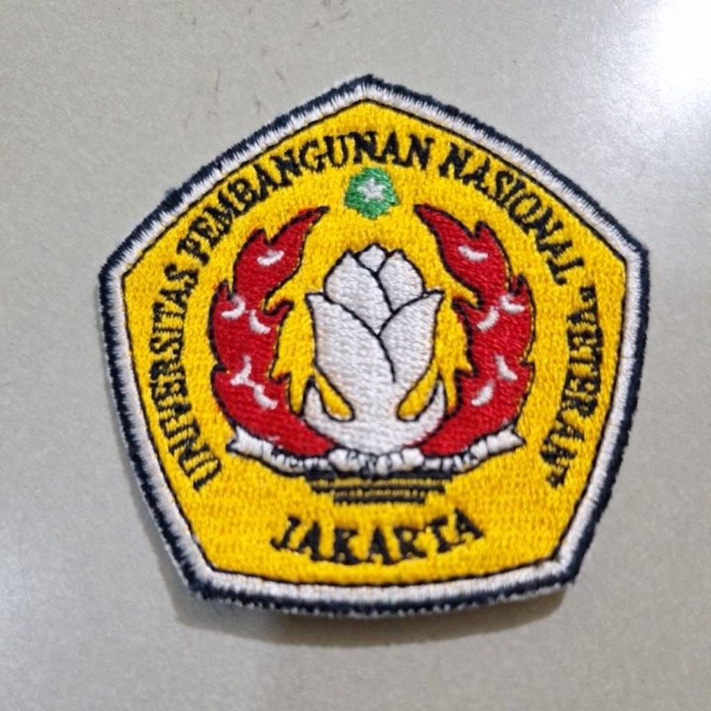 Bordir logo universitas pembangunan/ bordir logo veteran