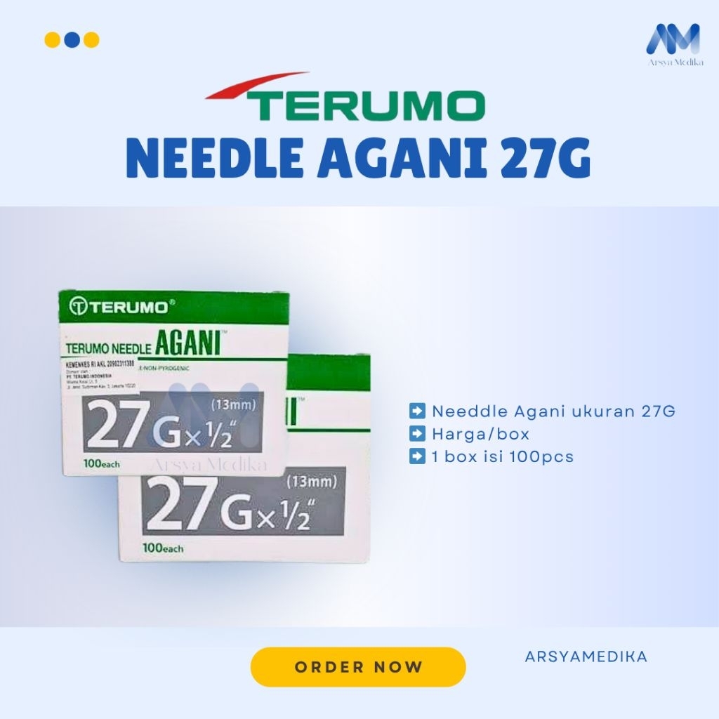 Needle Agani Terumo 27g Harga/Box