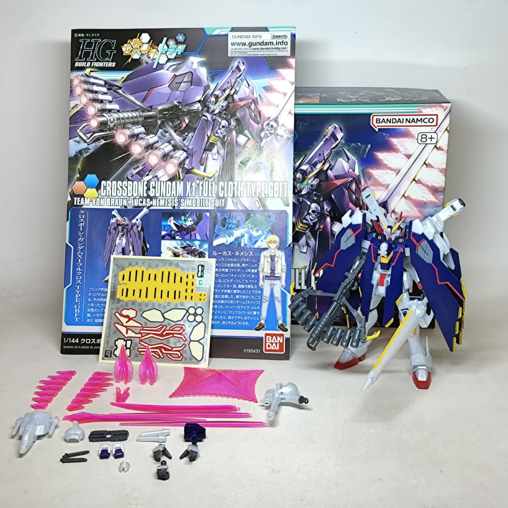 Bandai HGBFT Crossbone X1 Full Cloth Type GBF / Model Kit Gundam HG 1/144 2nd Sudah Rakit H214