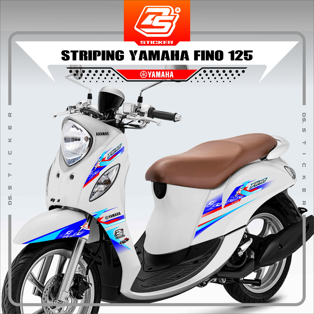 Stiker Fino 125 Striping Fino FI 125 Putih FN-18 DS STICKER