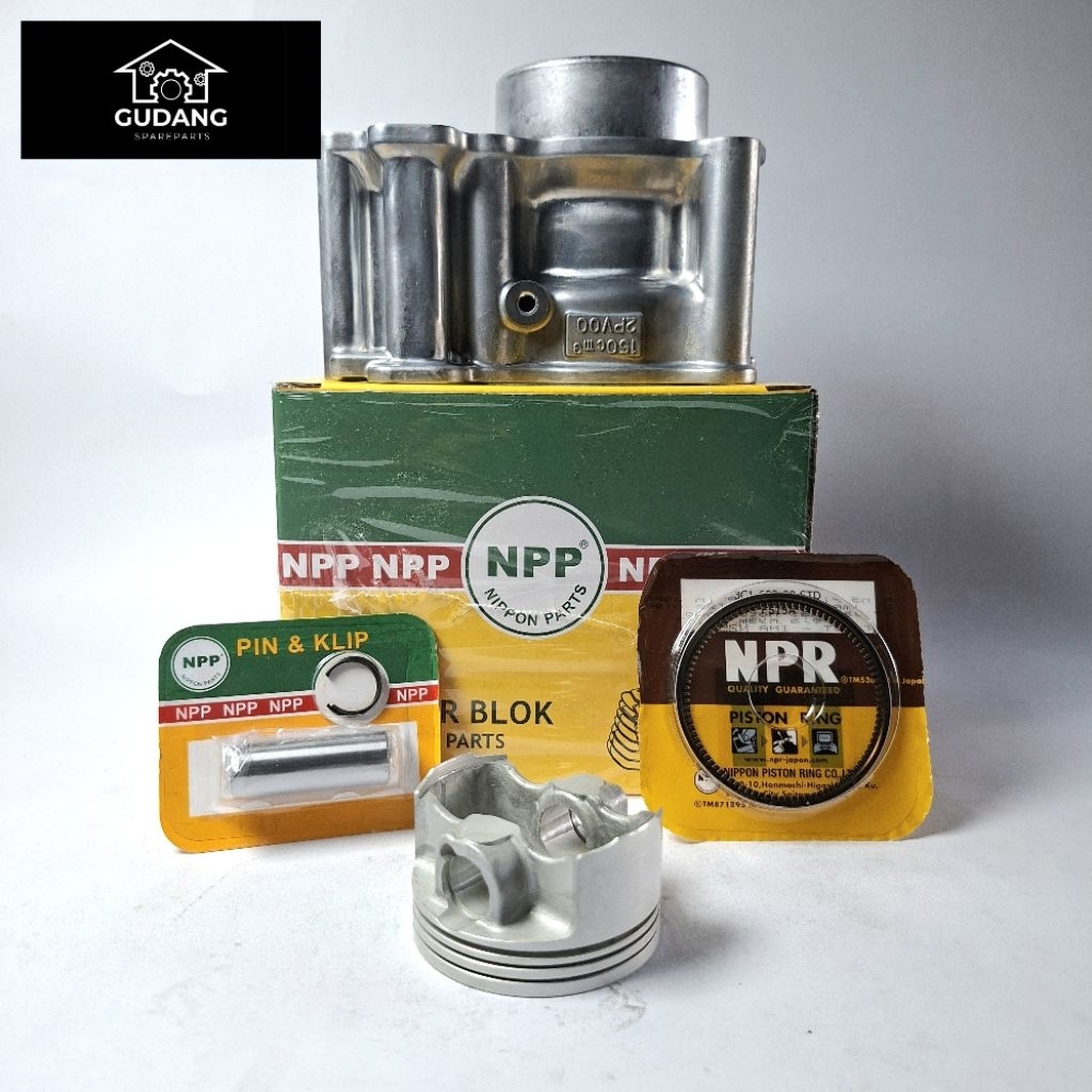 PAKET BLOK SEHER CYLINDER BLOK + PISTON KIT NPP MX King / New Vixion Advance NVA 2PV