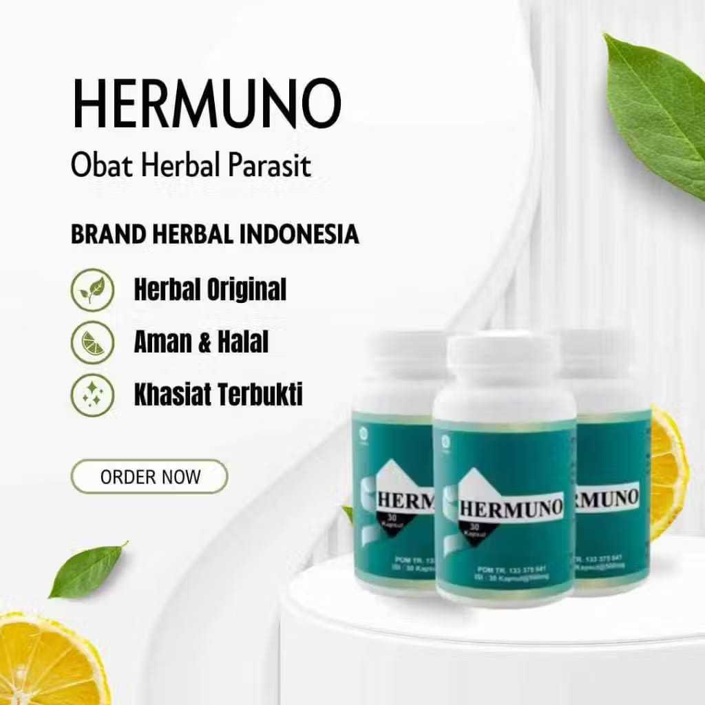 Hermuno Intoxic Obat Pembasmi Parasit Anti Toksin (isi 30 kapsul) Asli Original BPOM