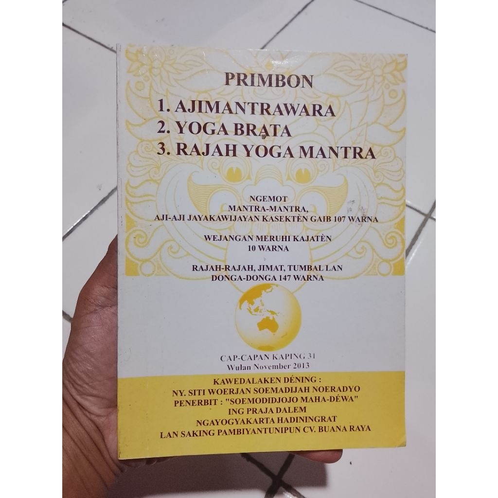 Primbon Ajimantrawara, Yoga Brata, Rajah Yoga Mantra
