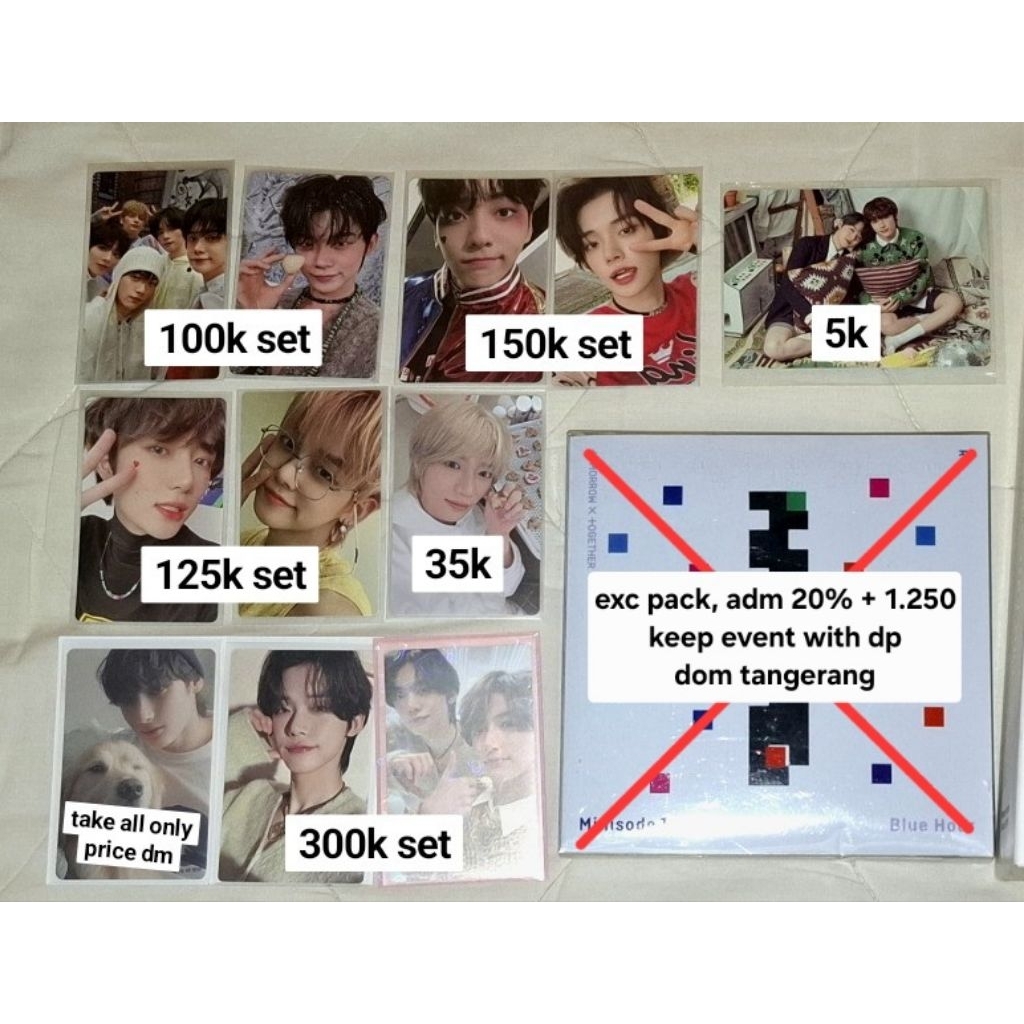 photocard pc album txt tomorrow by together soobin yeonjun beomgyu hueningkai blue hour fight sweet 