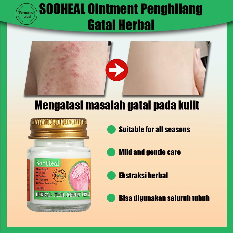 Salep Kulit Jamur,Salep gatal psoriasis,Pk untuk gatal,15g,Cepat Redakan Segala Jenis Gatal Kulit,Re