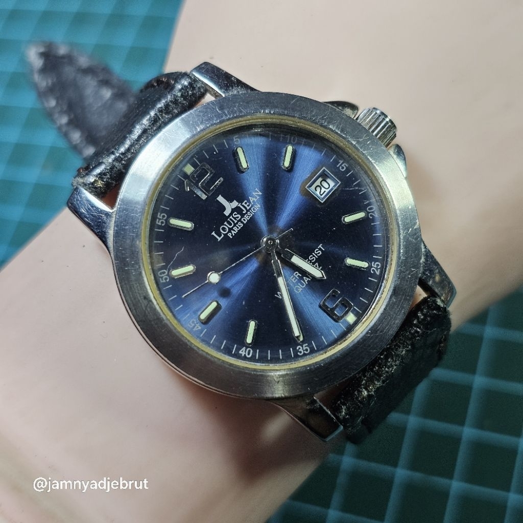 Jam Louis Jean Paris Silver Blue Bekas