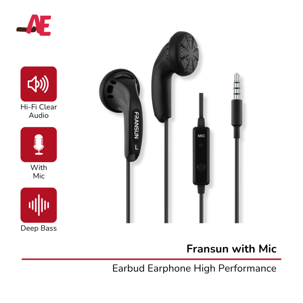 Earbud Fransun New Vido with Mic Original - Kere Hore Legend Earphone (Original Earphone)