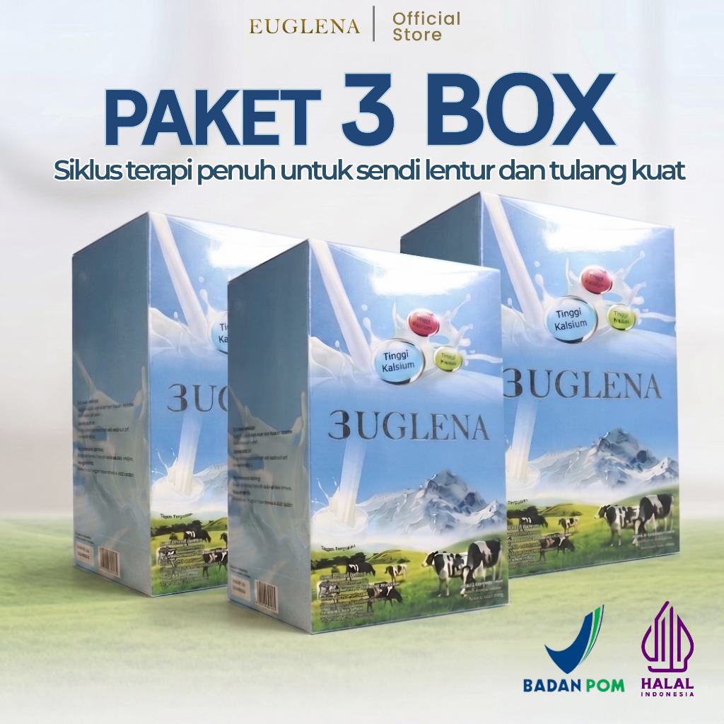 [DAPAT 3 BOX] EUGLENA Susu Sendi Lutut Memperkuat Tulang dan Menstabilkan Kadar Gula Susu Kolostrum 