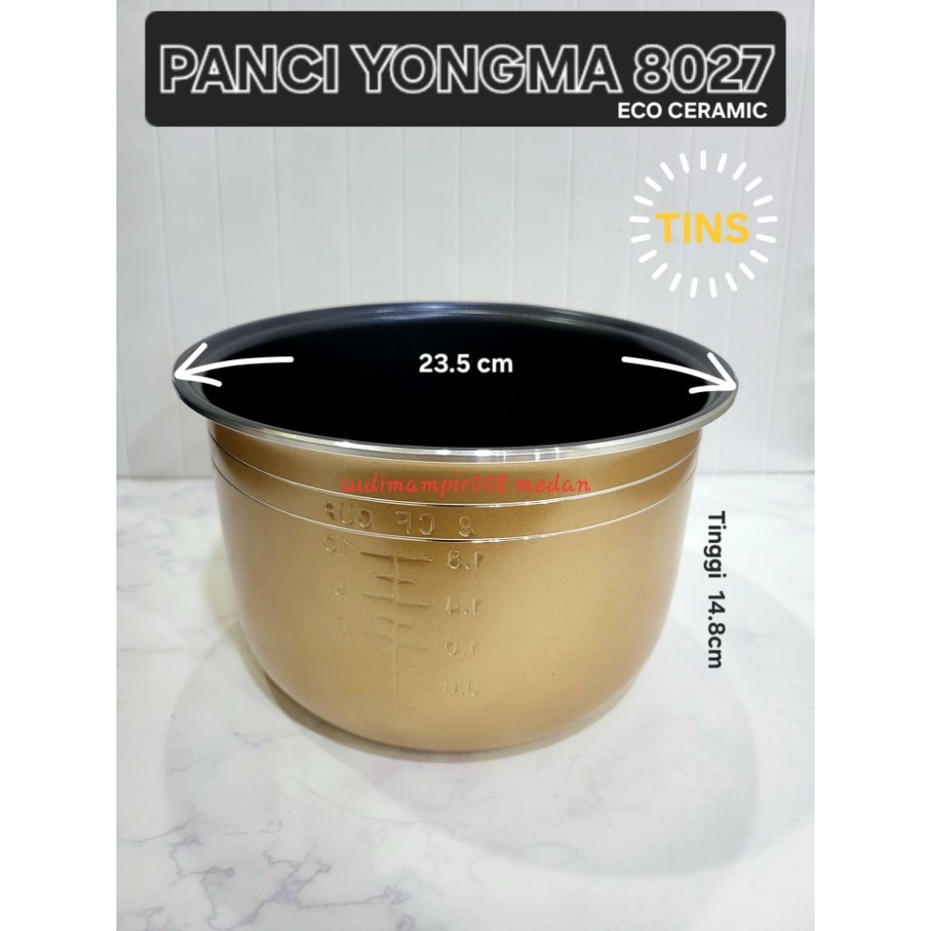 Panci magic com YONGMA 8027 eco ceramic TINS - kingelectronicmedan