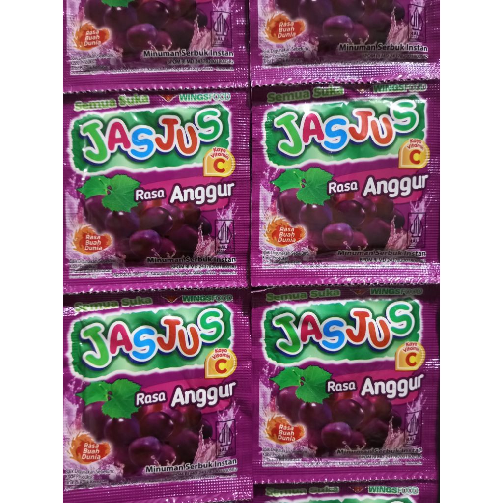 Jas Jus Rasa Anggur minuman serbuk instan