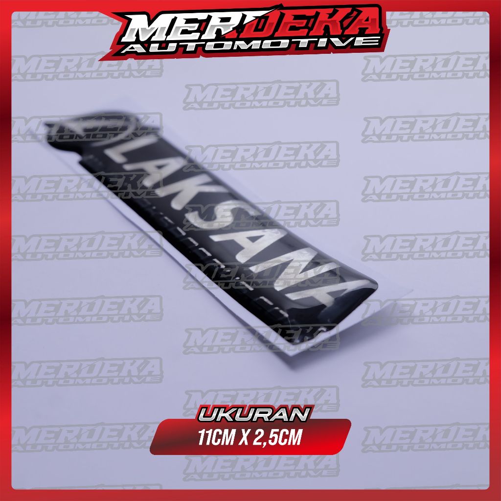 Emblem logo laksana / emblem timbul laksana / sticker laksana / stiker logo laksana / emblem 3d laks