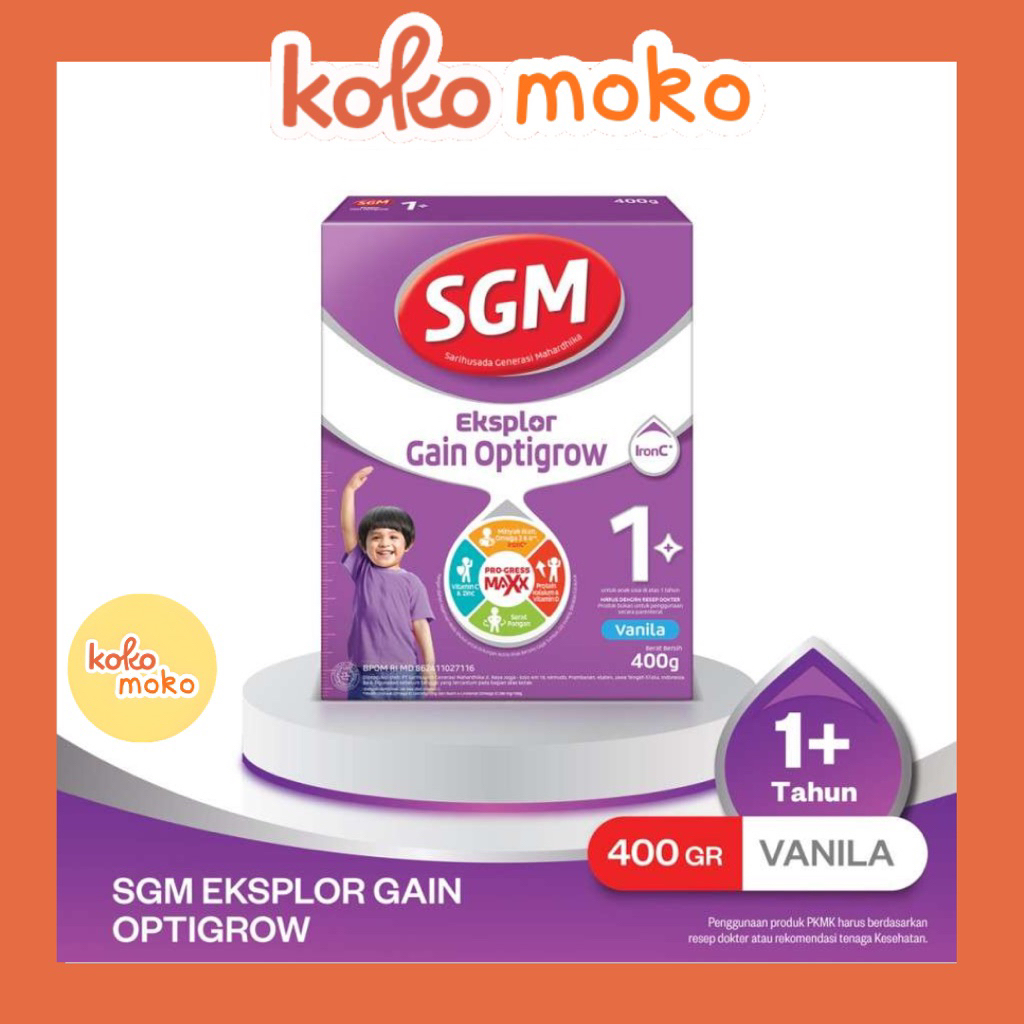 SGM EKSPLOR GAIN OPTIGROW 1+ 400gr / SUSU PERTUMBUHAN SGM UNGU 400 GR