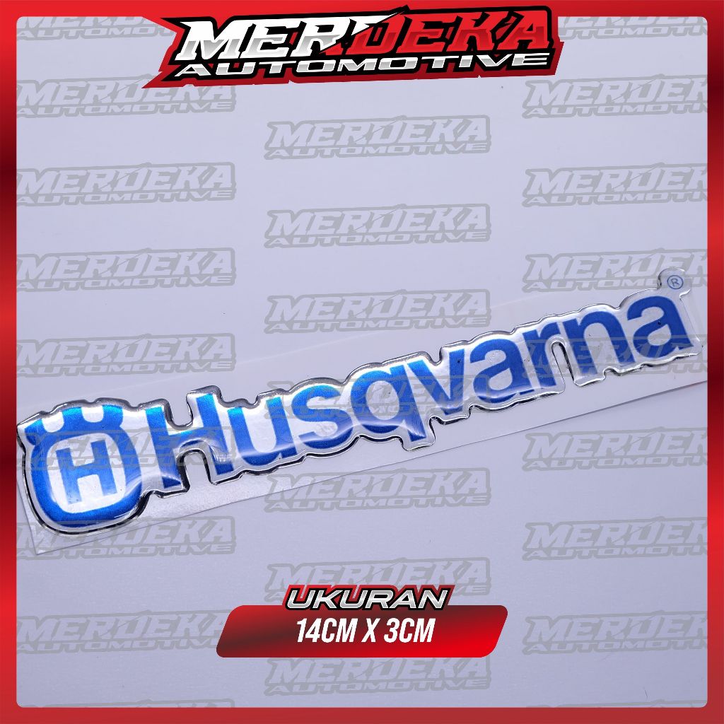 Emblem logo husqvarna / emblem timbul husqvarna / sticker husqvarna / stiker logo husqvarna / emblem