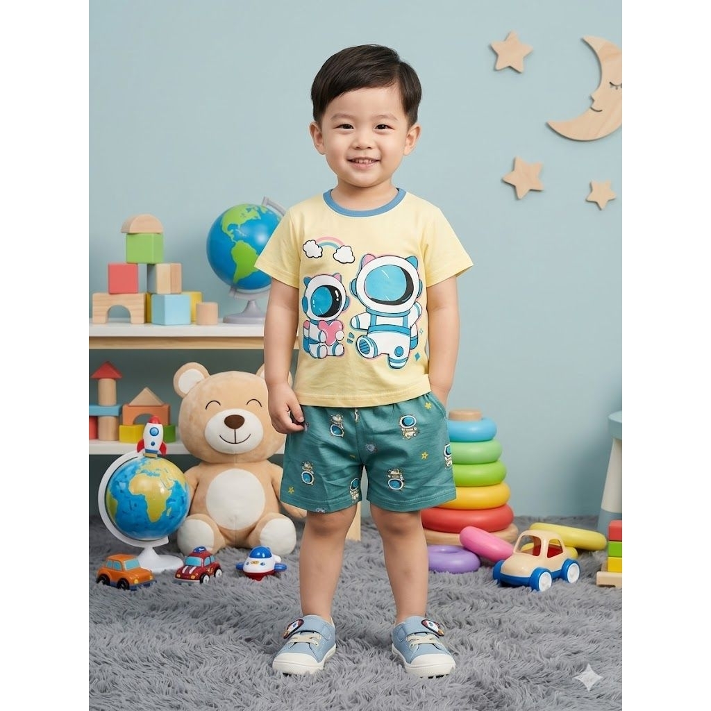 Setelan Anak Laki Laki Organik Ku Bao
