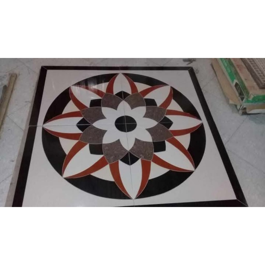 Granit Pola Motif Bunga Ukuran 120x120