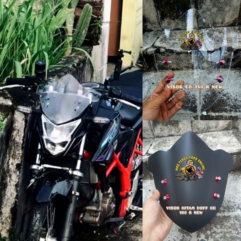 visor cb150 R plus baut windshield cb150 R new plus baut