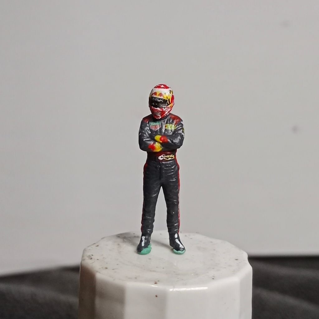 Mini Figure 1:64 Pembalap F1 Redbull Max Verstappen Balap Formula 1 Resin 3D, Miniatur Diorama For D