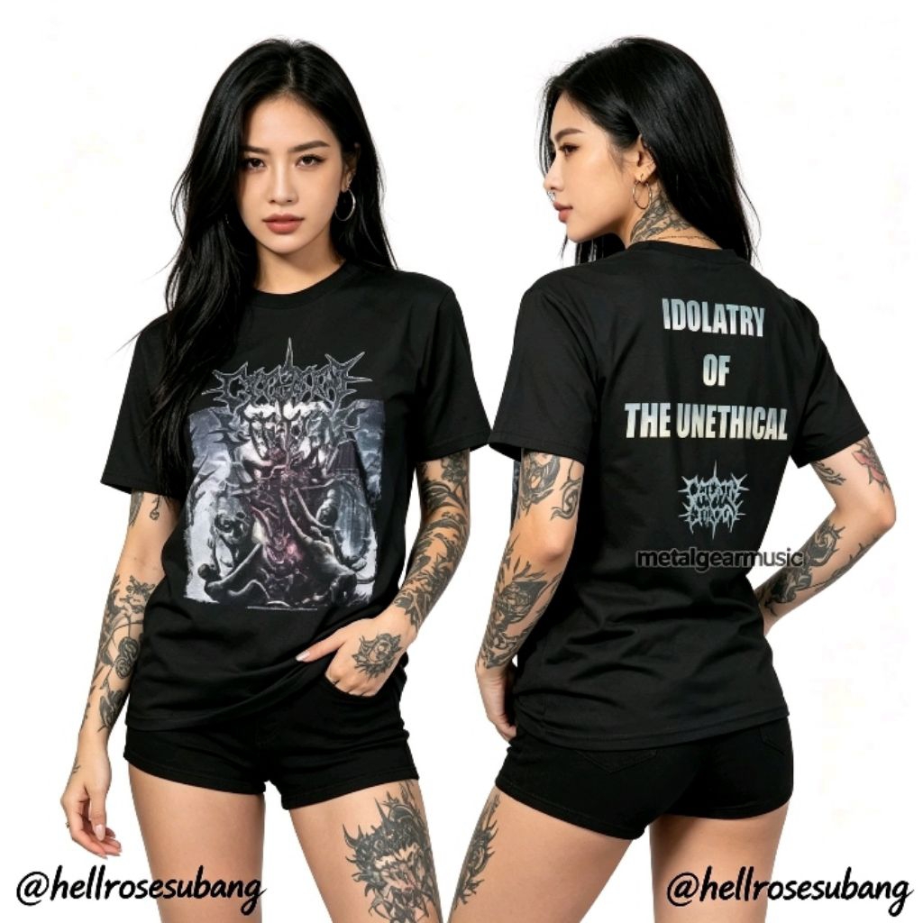 CEREBRAL EFFUSION - IDOLATRI  - TSHIRT DISTRO / KAOS BAND METAL ORIGINAL