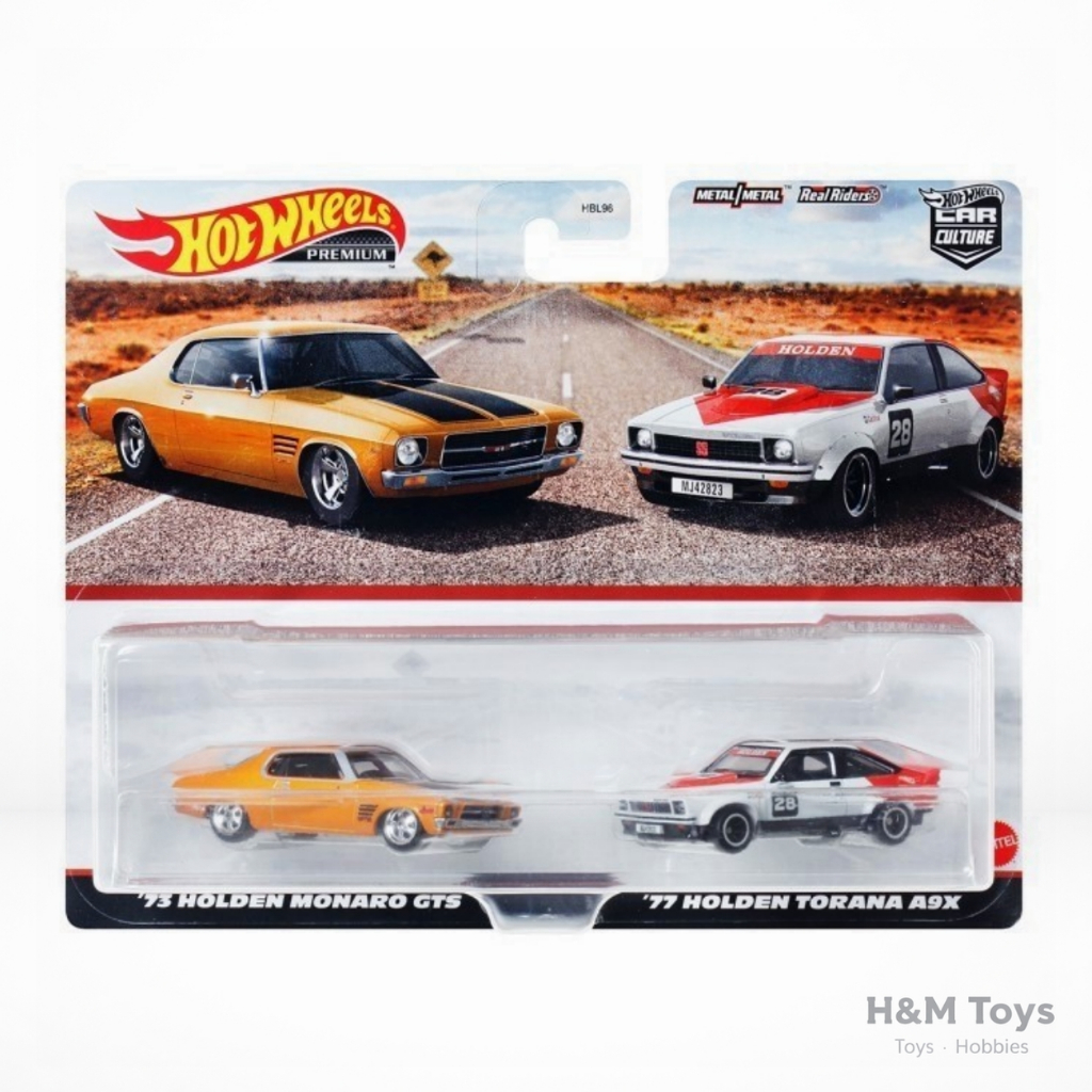 Hot Wheels Premium 2 Pack 73 Holden Monaro 77 Holden Torana A9X