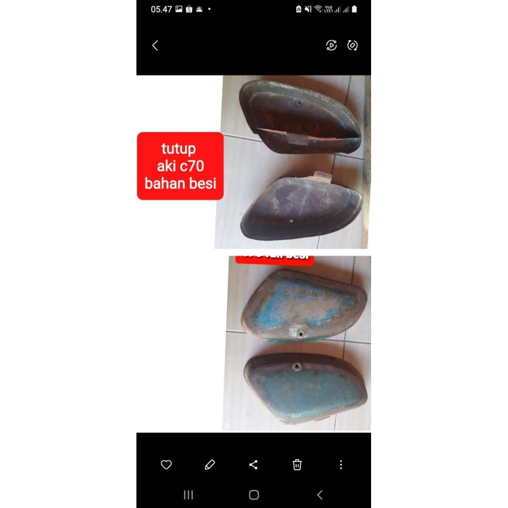 tutup aki c70 bahan besi