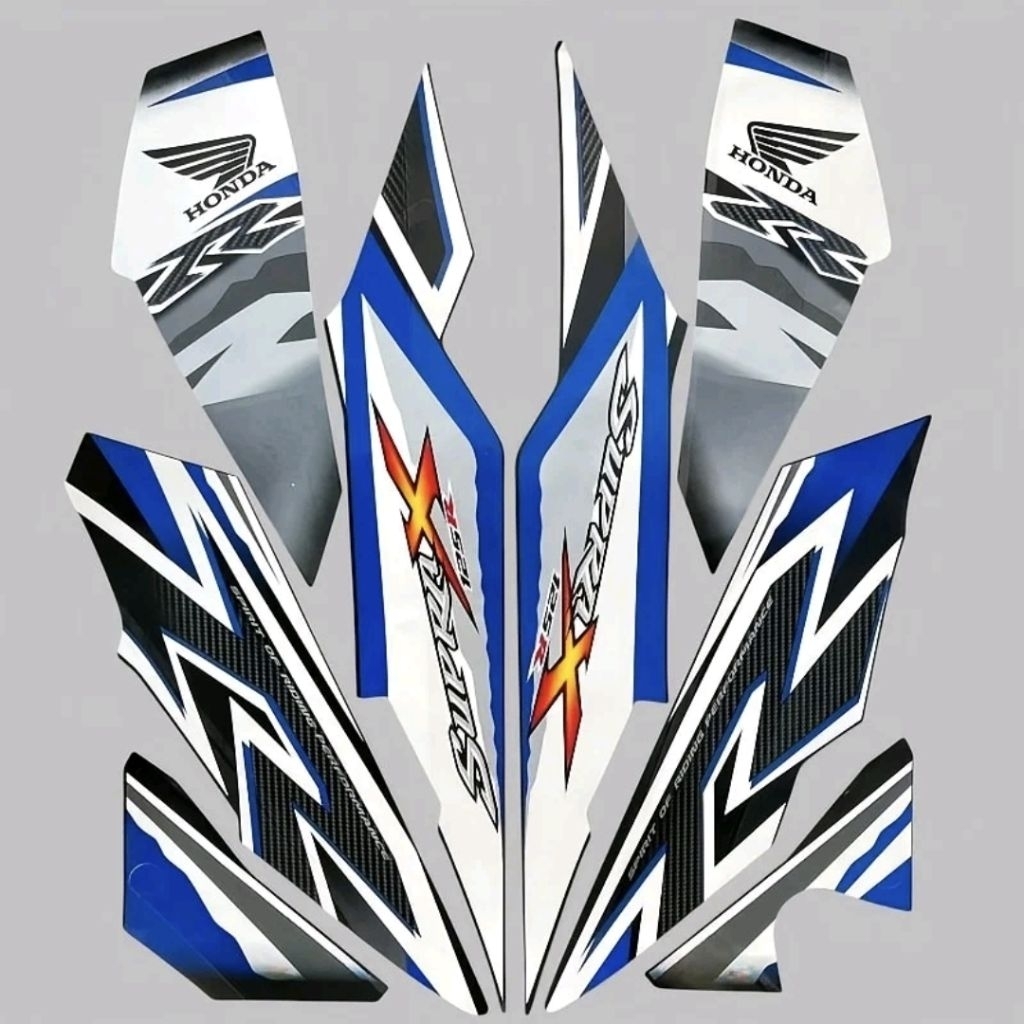 stiker body motor supra x 125 new batman biru. list stiker body supra x 125