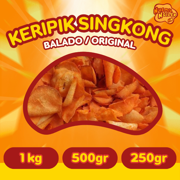 Kripik singkong original dan balado 1kg