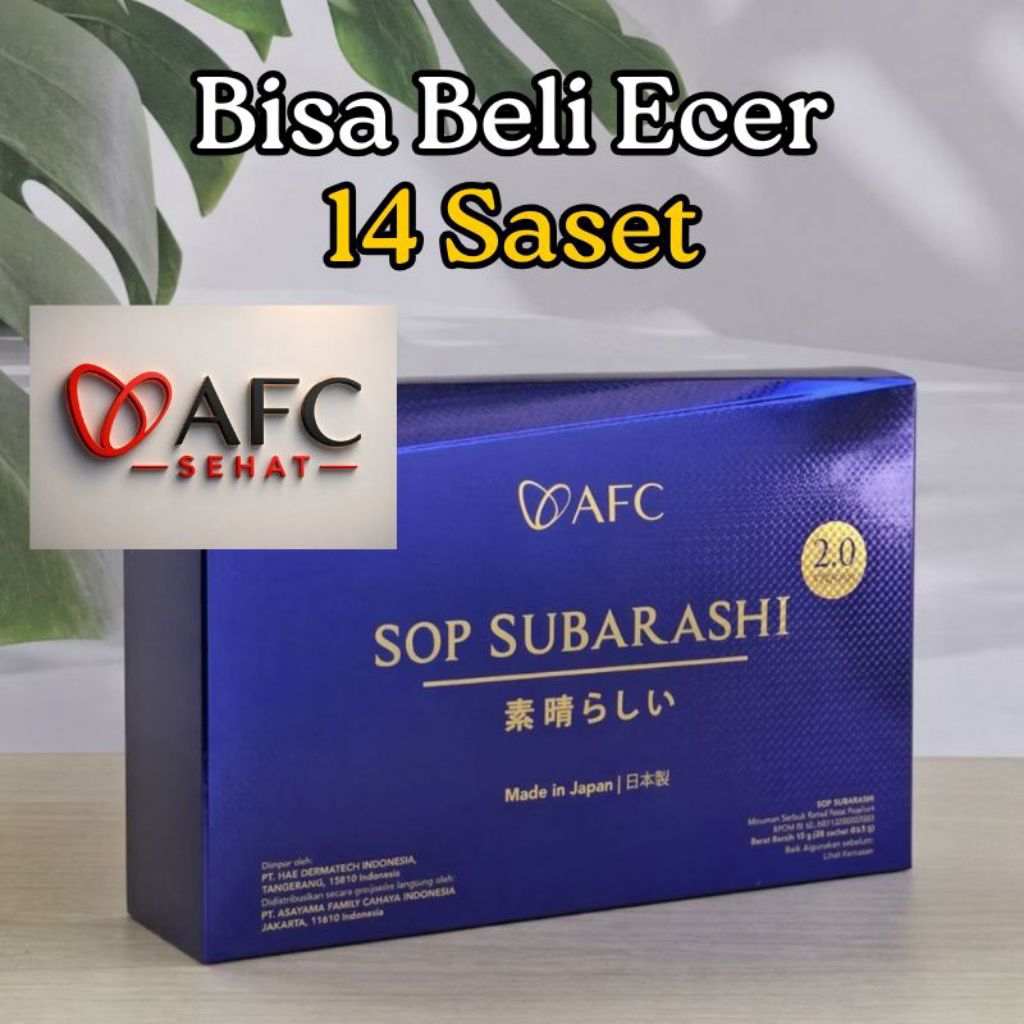 Sop Subarashi AFC Original Jepang Ecer 14 Saset