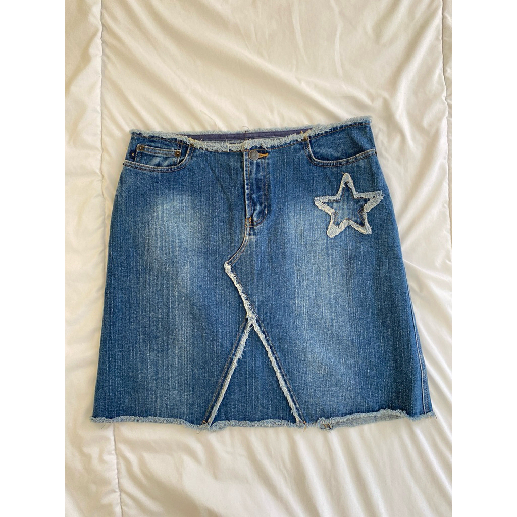 abercrombie and fitch star denim skirt