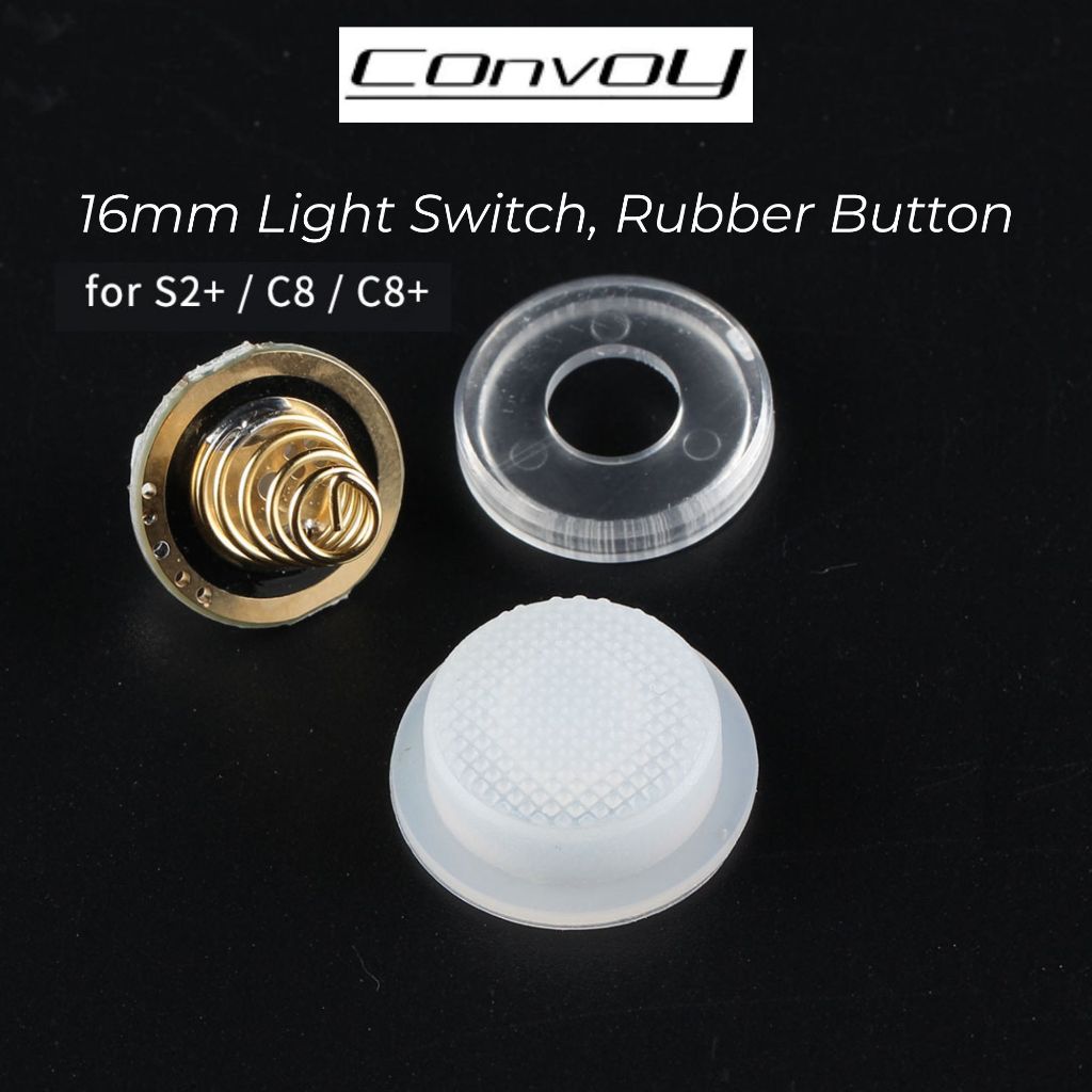 Convoy 16mm Light Switch, Rubber Button