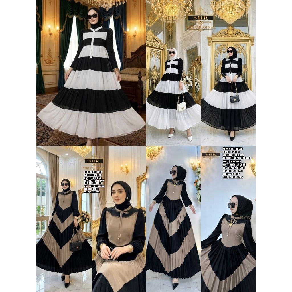 new maxi dress gamis SSSTH wolfis premiumm simple elegant ori SHR