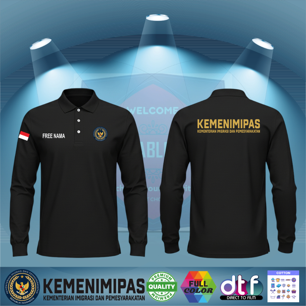 KAOS KERAH KEMENIMIPAS | BAJU POLO KEMENIMIPAS TERBARU LENGAN PANJANG DAN LENGAN PENDEK