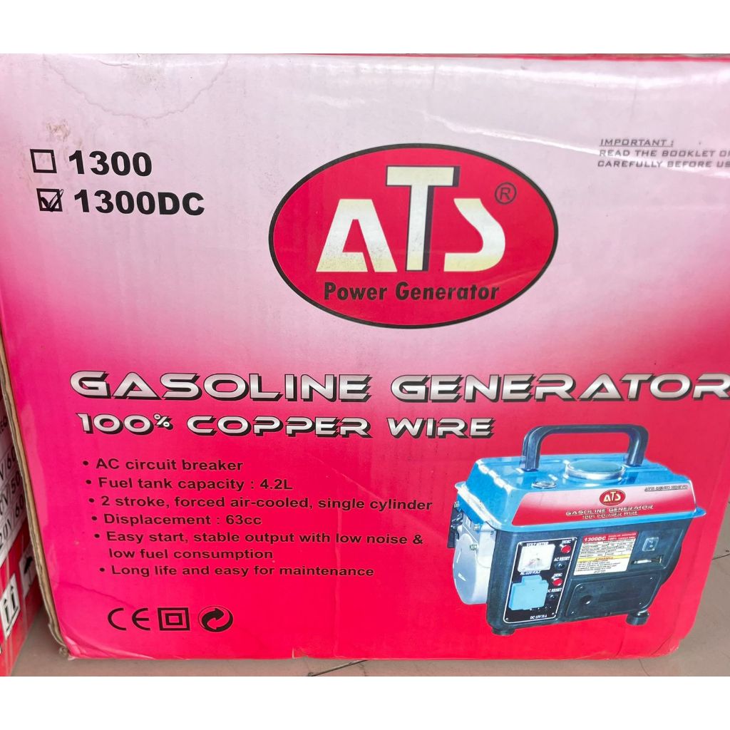 SALE Gasoline Generator (Genset) ATS 1300DC 550 Watt