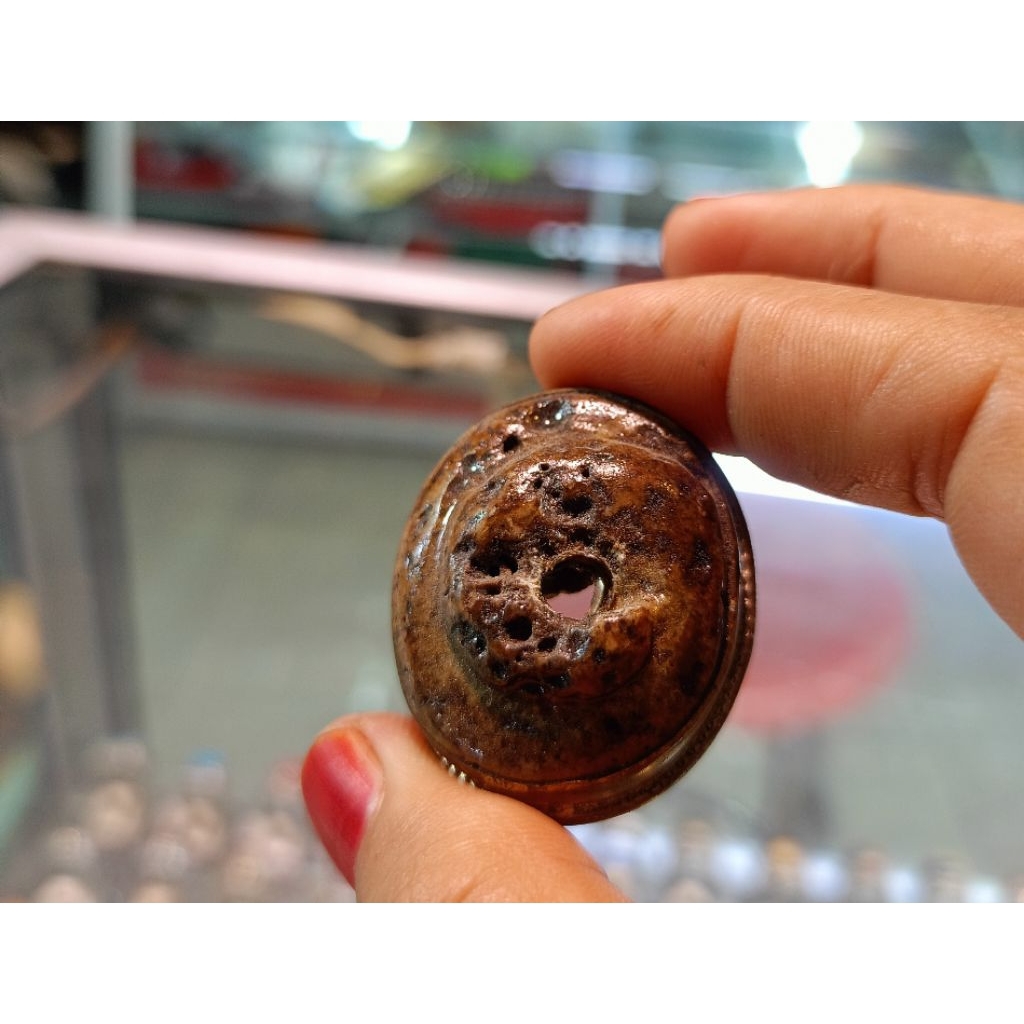 Cincin fosil motif/  sakralan combong(Natural)