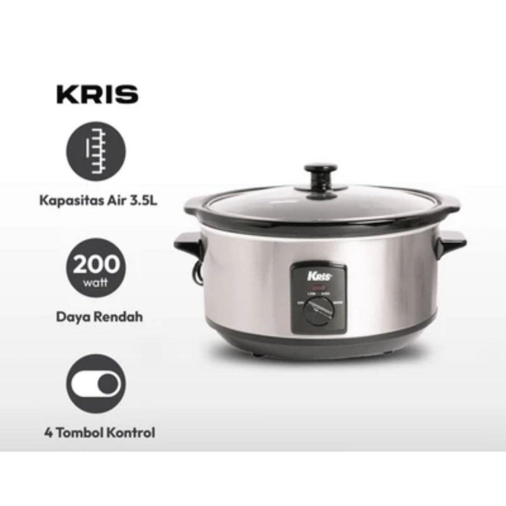 slow cooker oval kris by krisbow rice cooker lambat