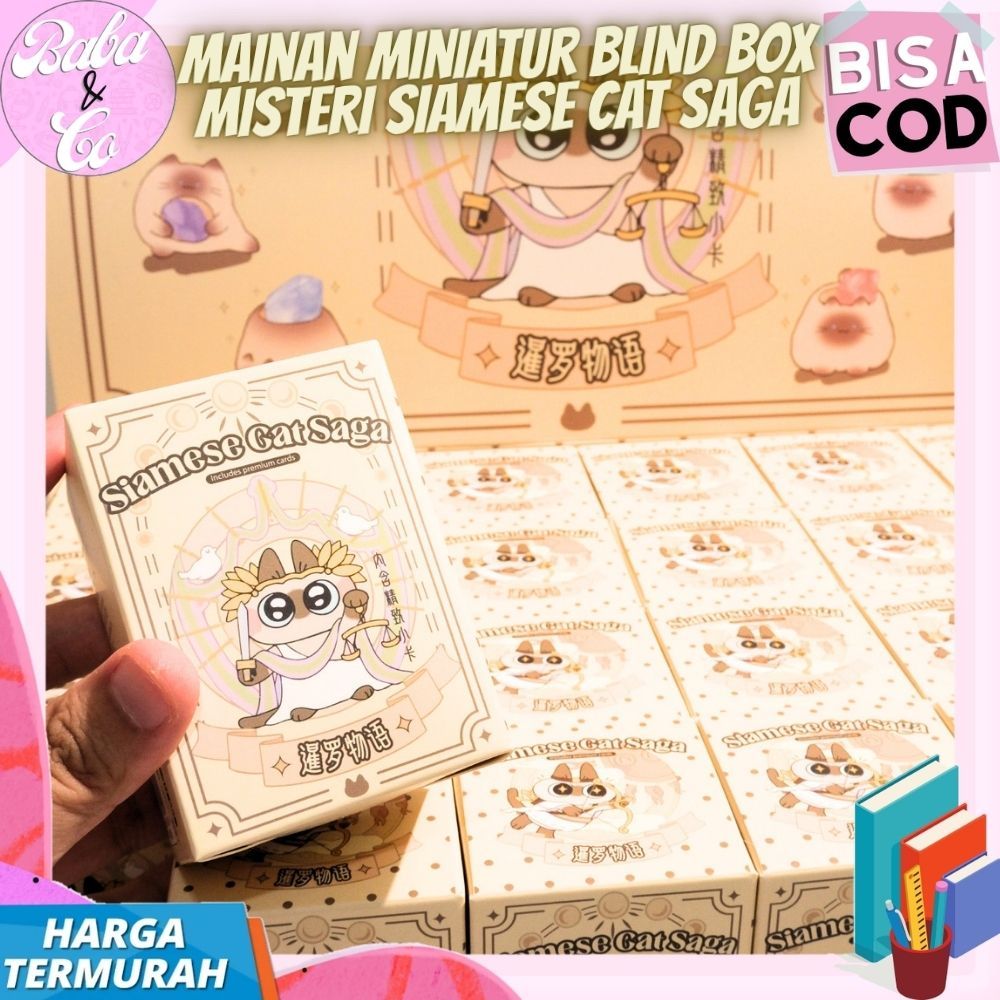 MISTERI BOX SIAMESE CAT SAGA MINIATUR LUCU UNIK BLIND BOX KUCING IMUT SIAMESE CAT SAGA ACTION FIGURE