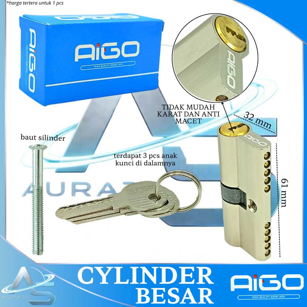 Silinder Kunci Besar/Silinder Pengaman Kunci Pintu Besar/Lock Cylinder