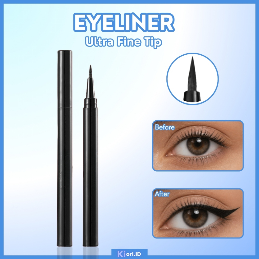 Eyeliner Pen Slim Black Intense Tip Lancip Waterproof Smudgeproof Long Lasting Pencil 233