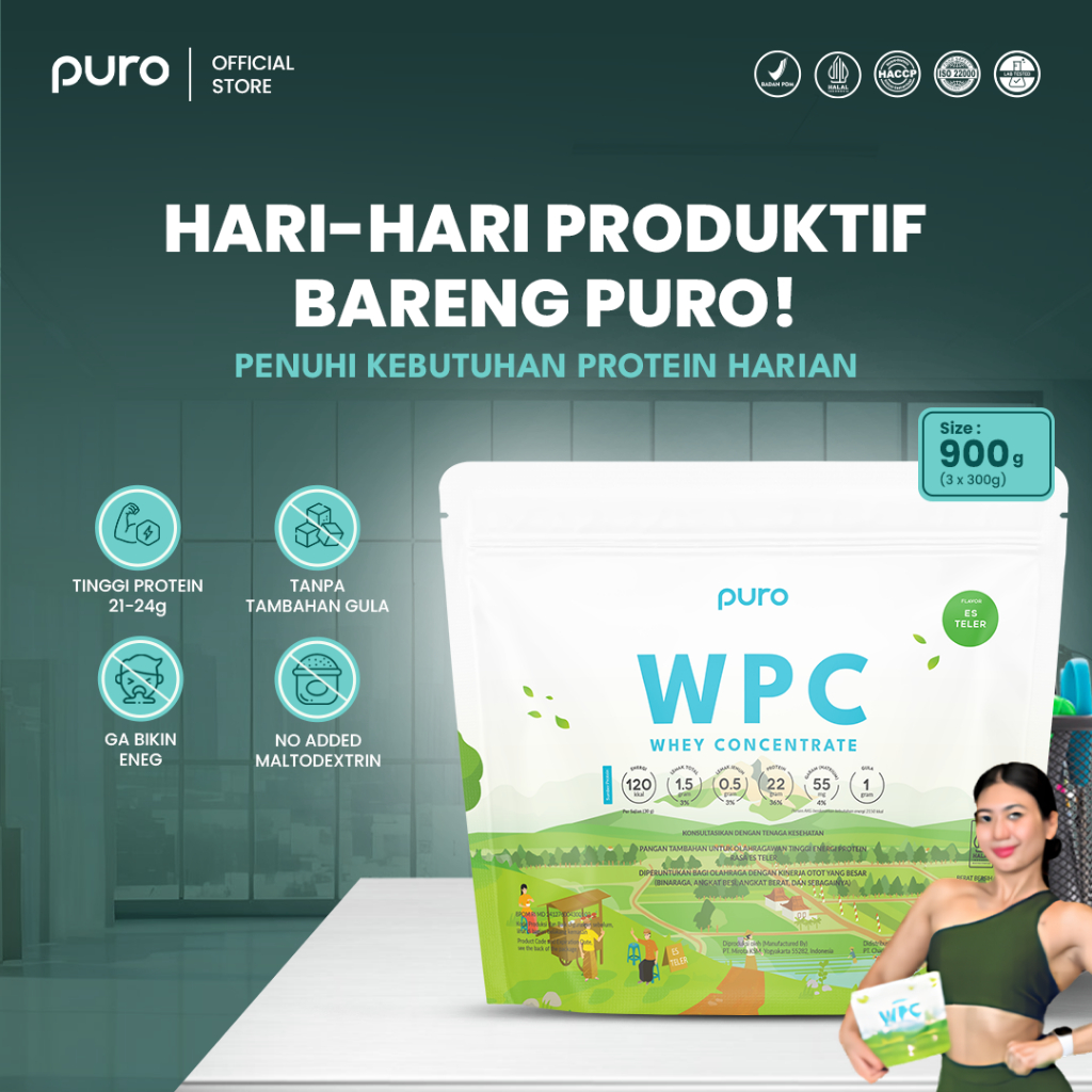 PURO WPC WPRO Whey Protein Concentrate 900g